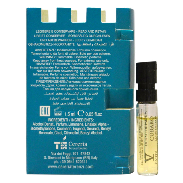 V Canto Curaro – Extrait de Parfum Unisex, 1.5 ml Vial