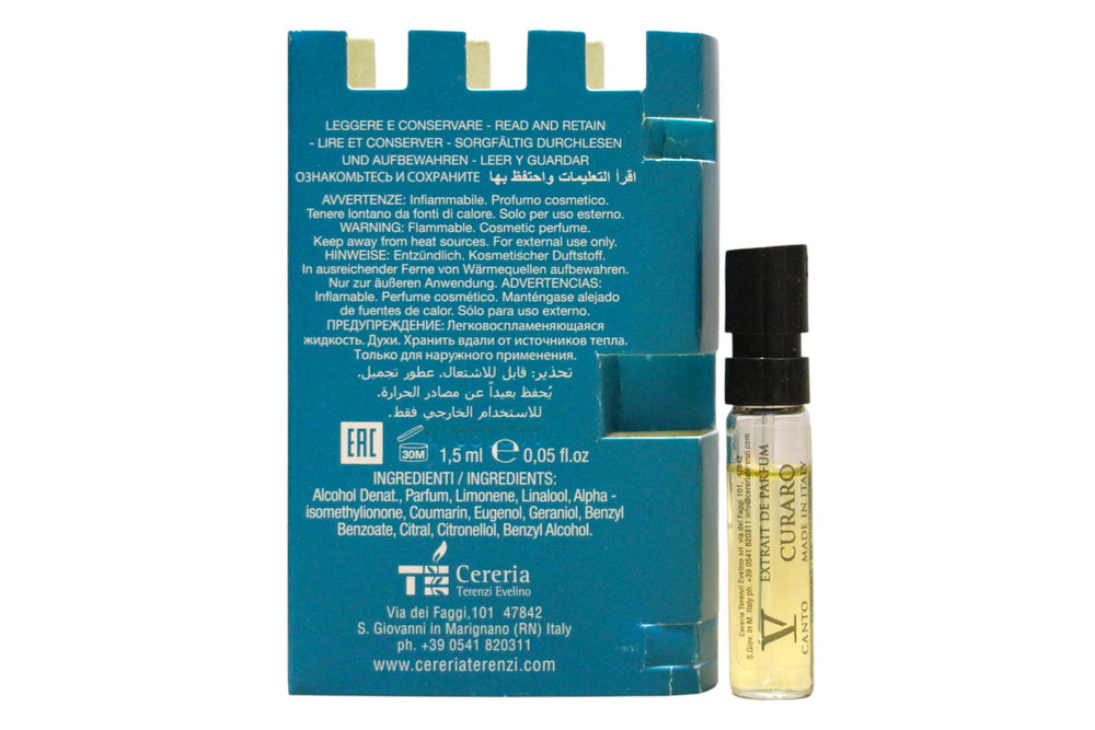 V Canto Curaro – Extrait de Parfum Unisex, 1.5 ml Vial
