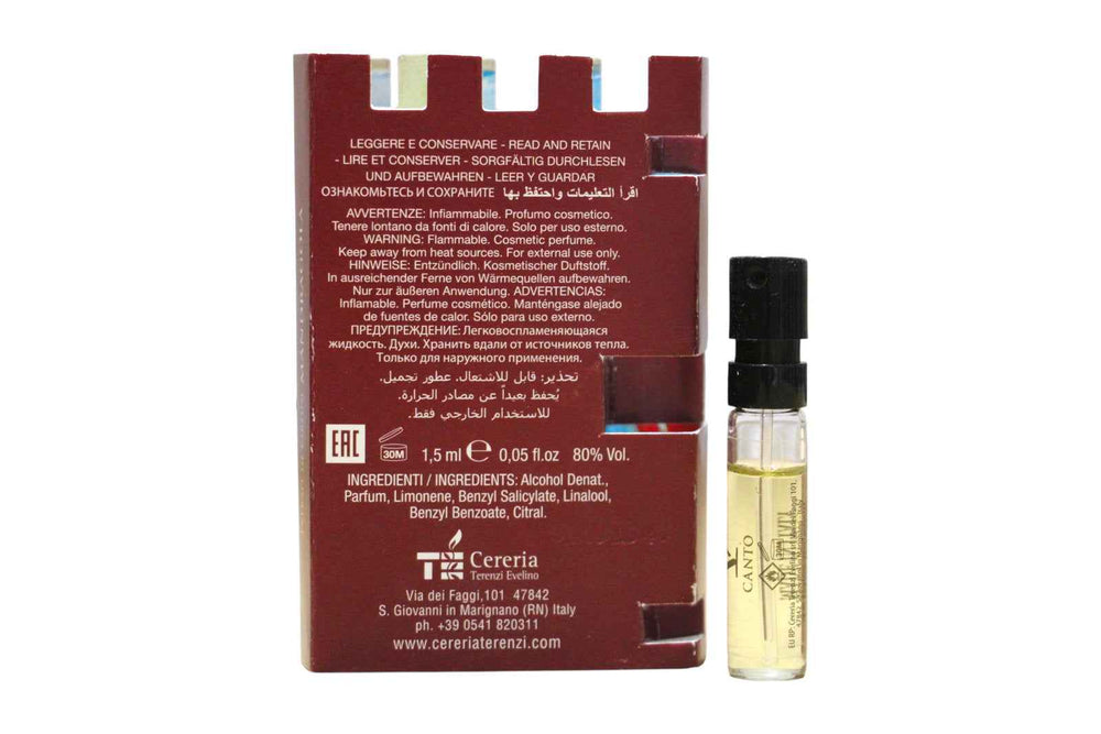 V Canto Mandragola – Extrait de Parfum Unisex, 1.5 ml Vial