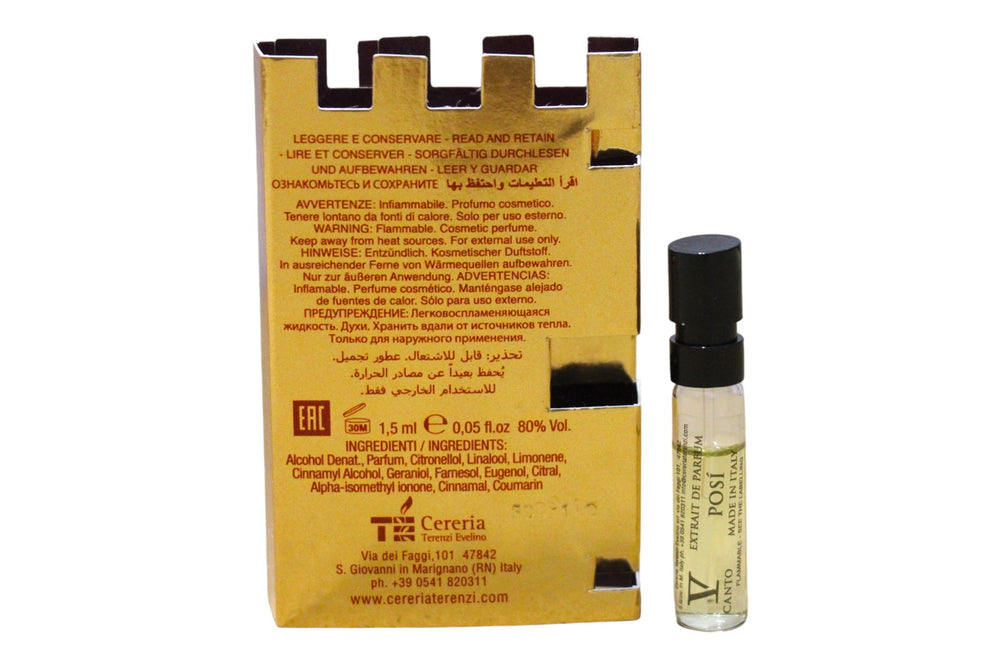 V Canto Posi – Extrait de Parfum Unisex, 1.5 ml Vial