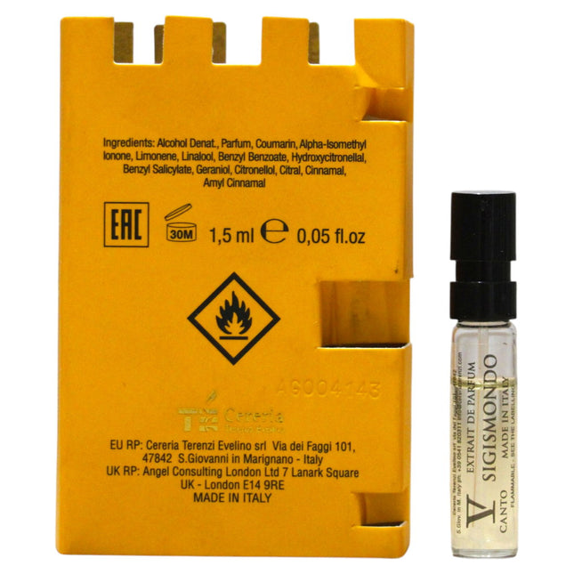 V Canto Sigismondo – Extrait de Parfum Unisex, 1.5 ml Vial