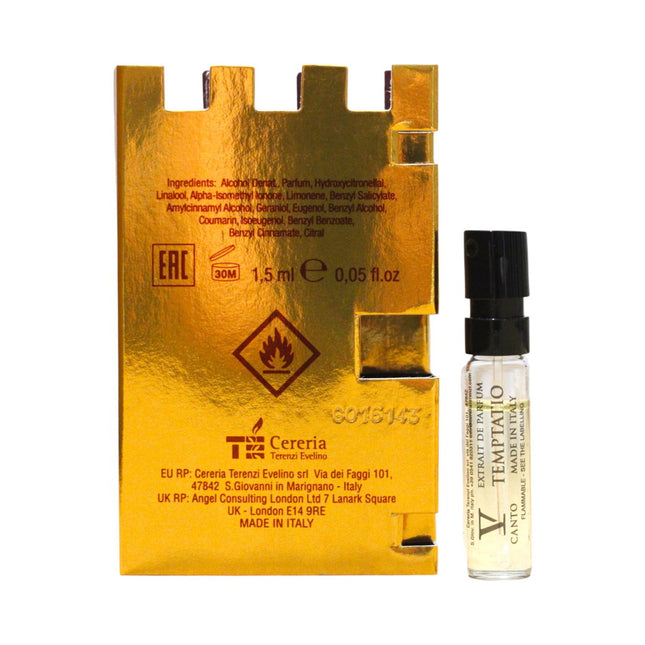 V Canto Temptatio – Extrait de Parfum Unisex, 1.5 ml Vial