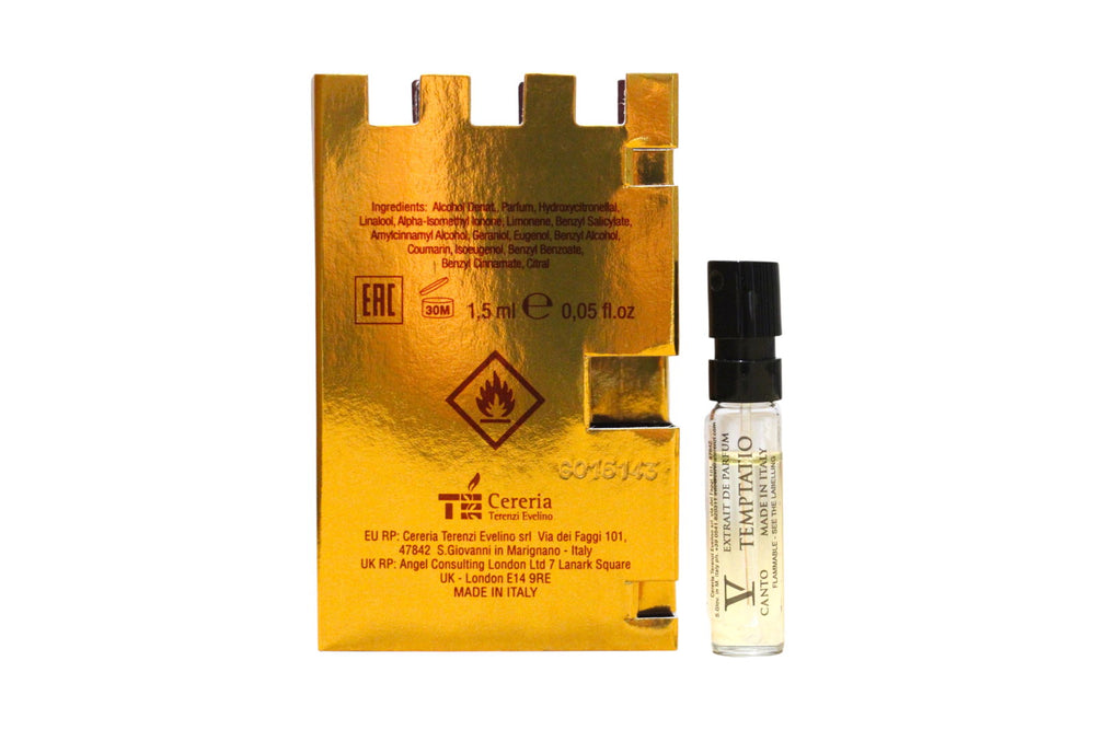 V Canto Temptatio – Extrait de Parfum Unisex, 1.5 ml Vial