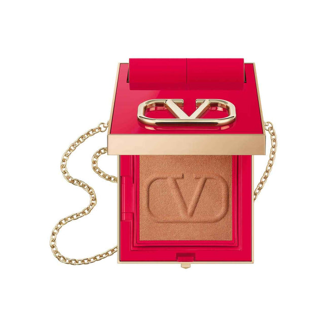 Valentino Go-Clutch Glow – Compact Powder for Women, 00, Bronze, 4.2 g