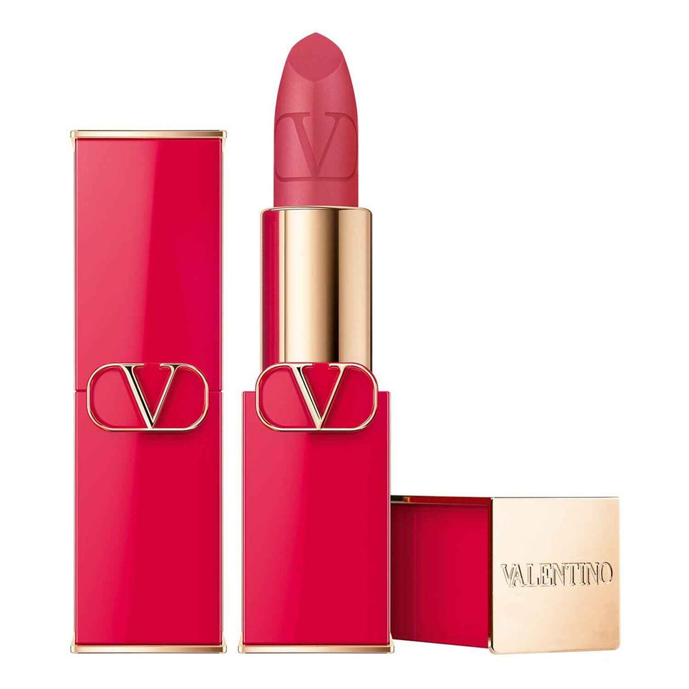 Valentino Rosso Matte – Cream Lipstick for Women, 102R, Refillable, 3.5 g