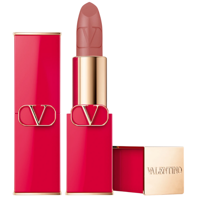 Valentino Rosso Matte – Cream Lipstick for Women, 123R, Refillable, 3.5 g