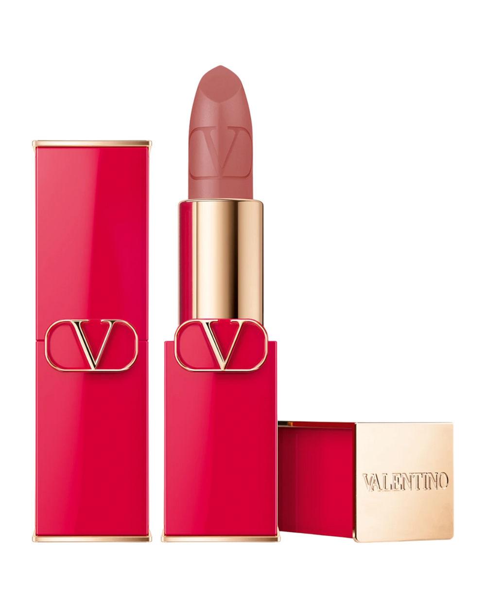 Valentino Rosso Matte – Cream Lipstick for Women, 123R, Refillable, 3.5 g