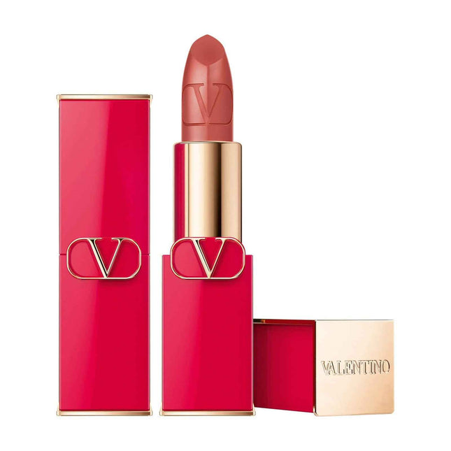 Valentino Rosso Satin Finish – Cream Lipstick for Women, 100R, Refillable, 3.5 g