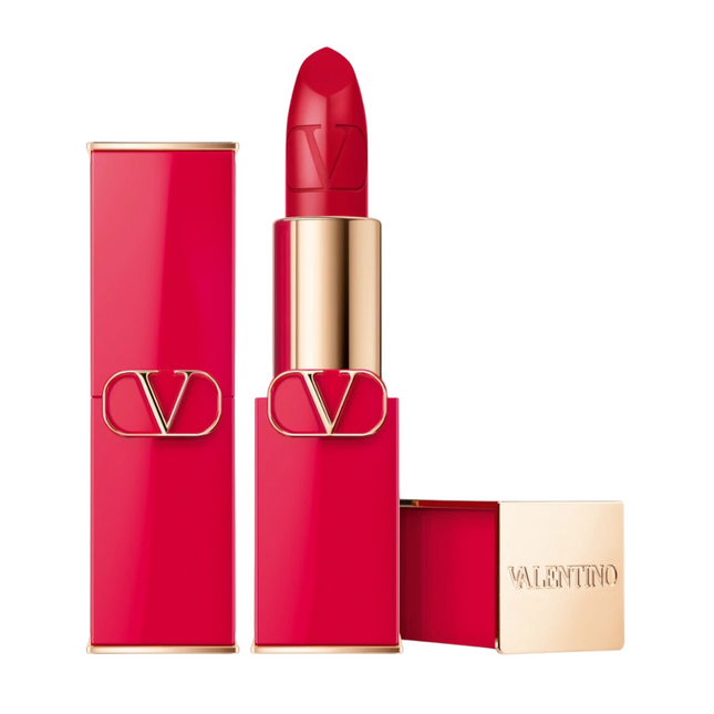 Valentino Rosso Satin Finish – Cream Lipstick for Women, 22R, Refillable, 3.5 g