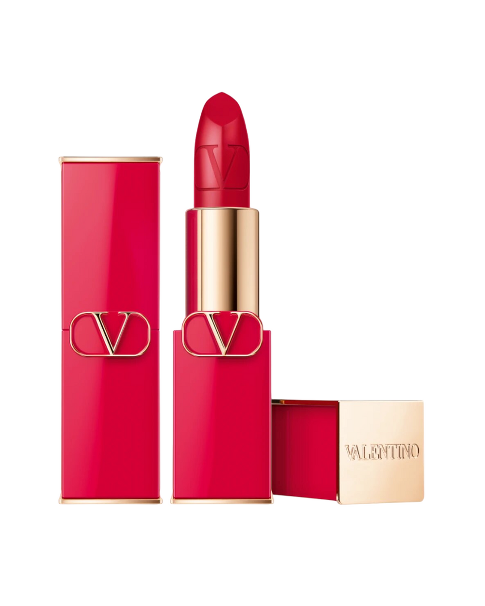 Valentino Rosso Satin Finish – Cream Lipstick for Women, 22R, Refillable, 3.5 g