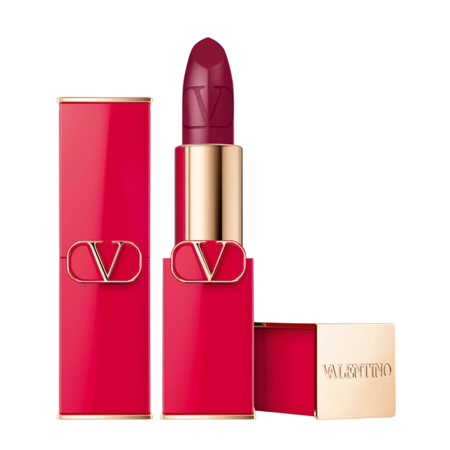 Valentino Rosso Satin Finish – Cream Lipstick for Women, 505R, Refillable, 3.5 g