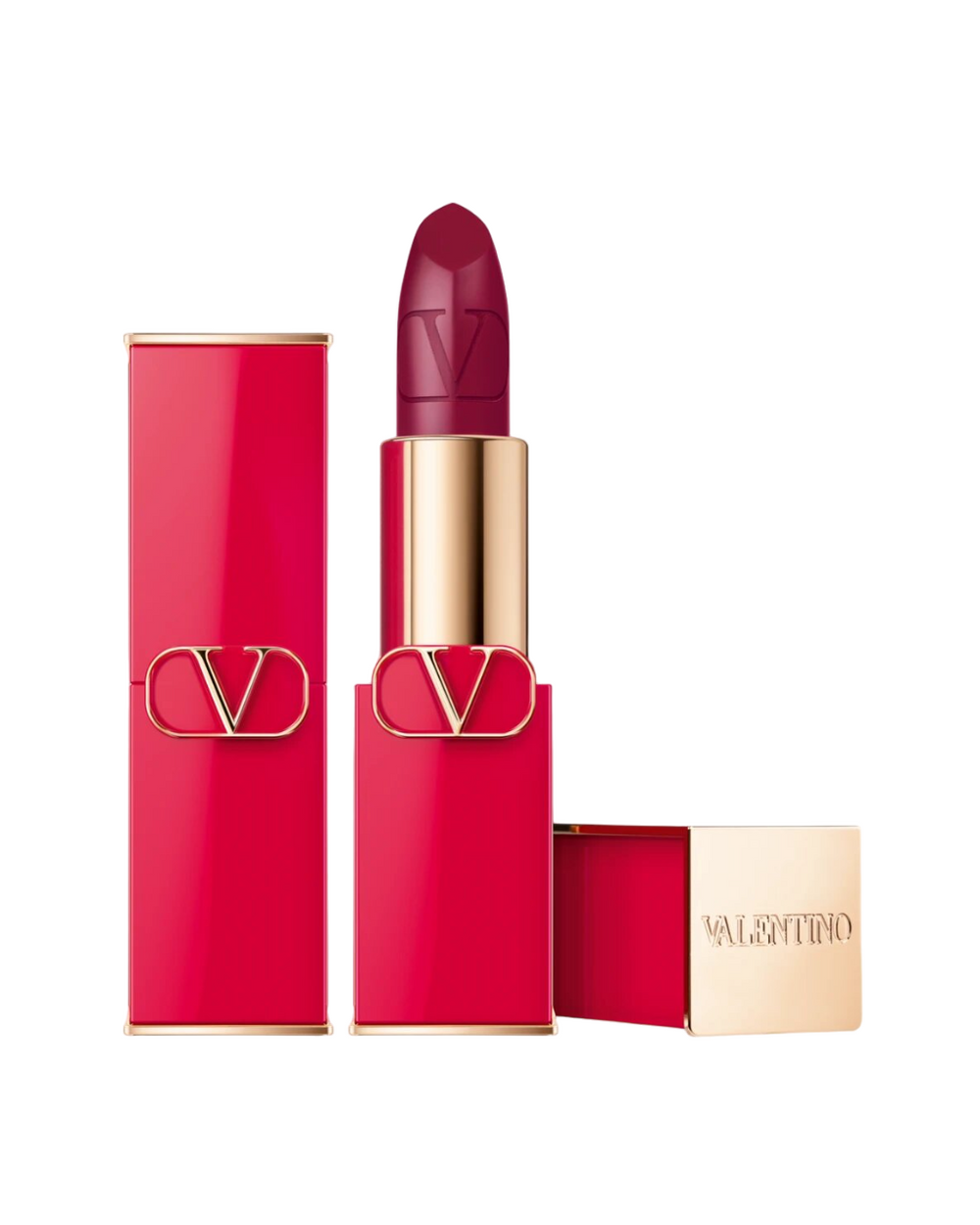 Valentino Rosso Satin Finish – Cream Lipstick for Women, 505R, Refillable, 3.5 g
