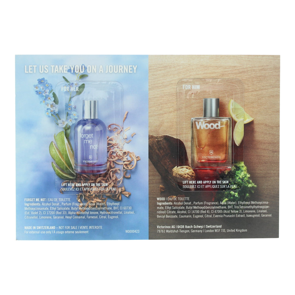 Victorinox Swiss Army Wood & Forget Me Not – Eau de Toilette Unisex, Sample