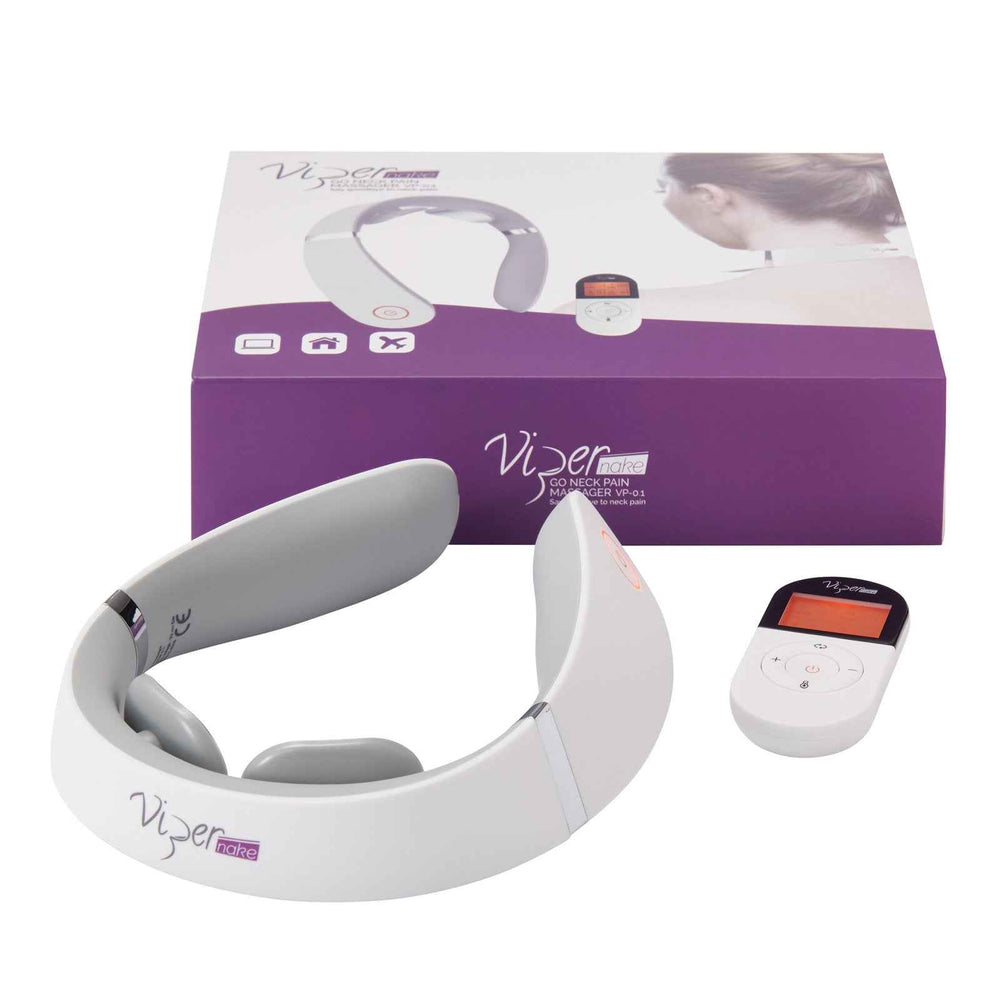 ViperPharm Vipernake Go Neck Pain Wireless With An Ergonomic Design – Massagers Unisex, For Neck, Vp-0.1, White, Adult