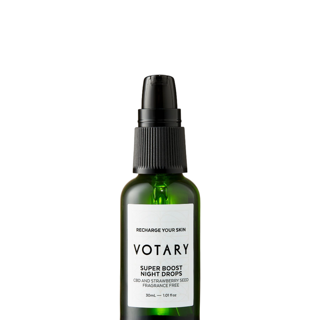 Votary Super Boost CBD & Strawberry Seeds Recovery Night – Oil for Women, For Face, 30 ml