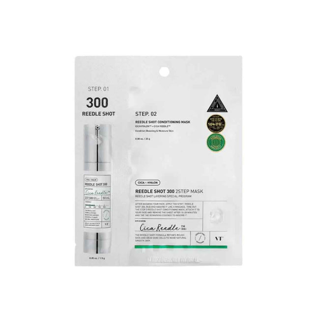 VT Cosmetics Reedle Shot 300 2 Step Brightening – Sheet Mask for Women, For Face, 26.5 g