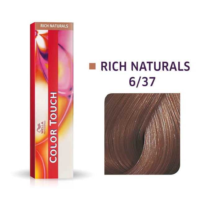 Wella Professionals Color Touch Ammonia-Free – Semi-Permanent Hair Dye for Women, 6/37 Dark Blonde Golden Chestnut, 60 ml
