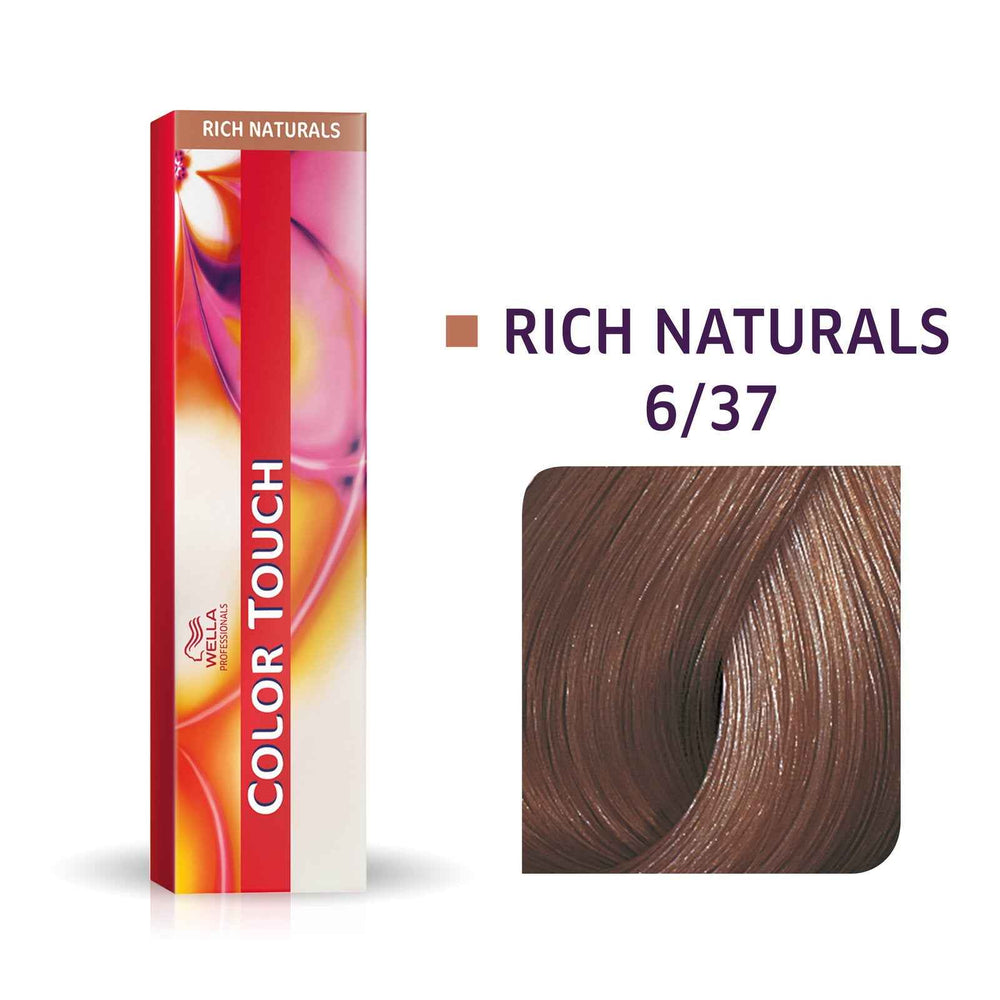Wella Professionals Color Touch Ammonia-Free – Semi-Permanent Hair Dye for Women, 6/37 Dark Blonde Golden Chestnut, 60 ml