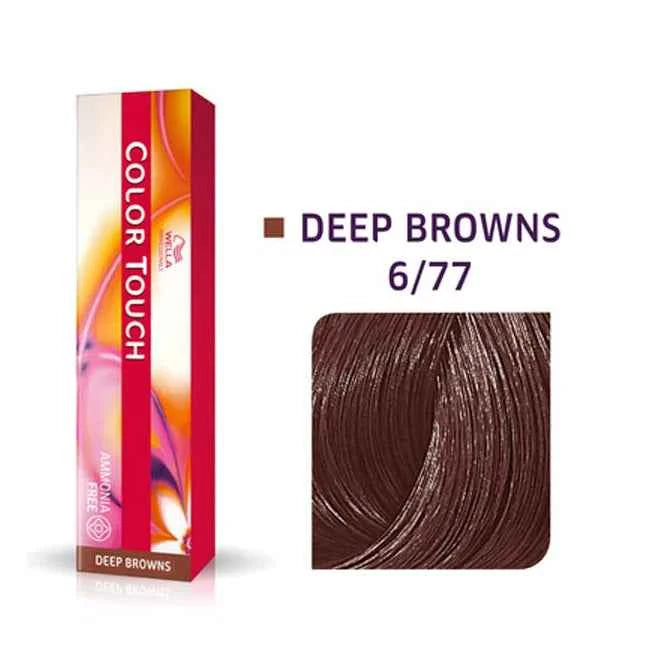 Wella Professionals Color Touch Ammonia-Free – Semi-Permanent Hair Dye for Women, 6/77 Deep Brown, 60 ml