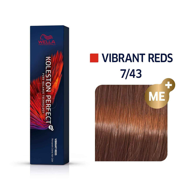Wella Professionals Color Touch Ammonia-Free – Semi-Permanent Hair Dye for Women, 7/43 Vibrant Reds, 60 ml