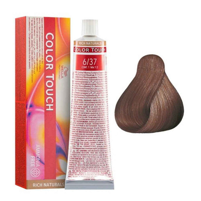 Wella Professionals Color Touch – Permanent Hair Dye for Women, 6/37, 60 ml