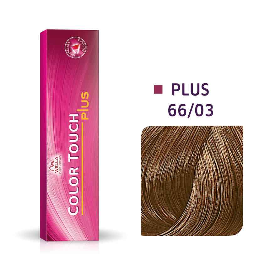 Wella Professionals Color Touch Plus Ammonia-Free – Semi-Permanent Hair Dye for Women, 66/03 Dark Blonde Natural Golden Intense, 60 ml