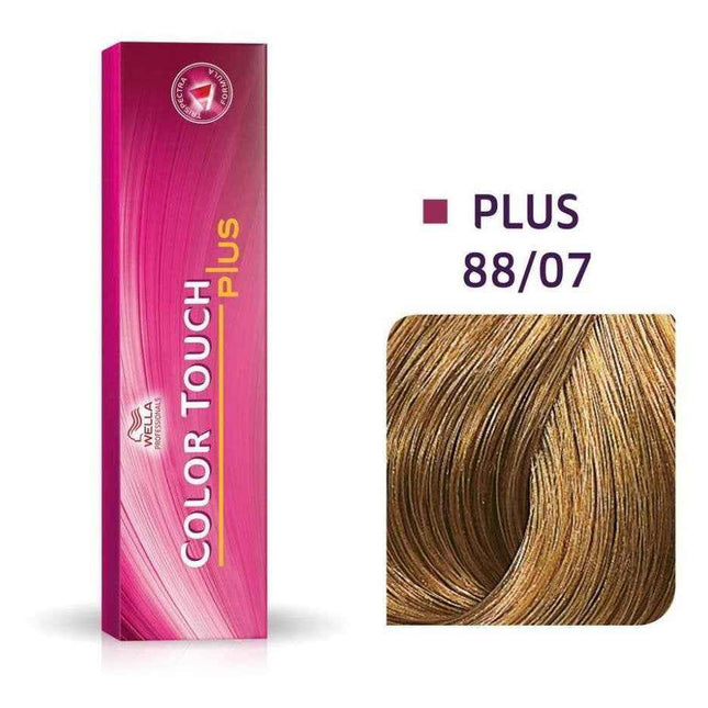Wella Professionals Color Touch Plus Ammonia-Free – Semi-Permanent Hair Dye for Women, 88/07 Light Blonde Natural Intense Chestnut, 60 ml