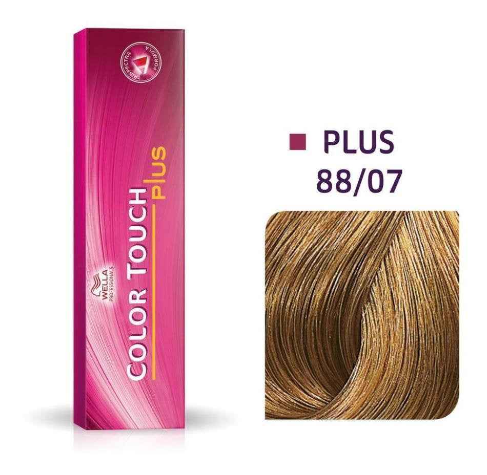 Wella Professionals Color Touch Plus Ammonia-Free – Semi-Permanent Hair Dye for Women, 88/07 Light Blonde Natural Intense Chestnut, 60 ml