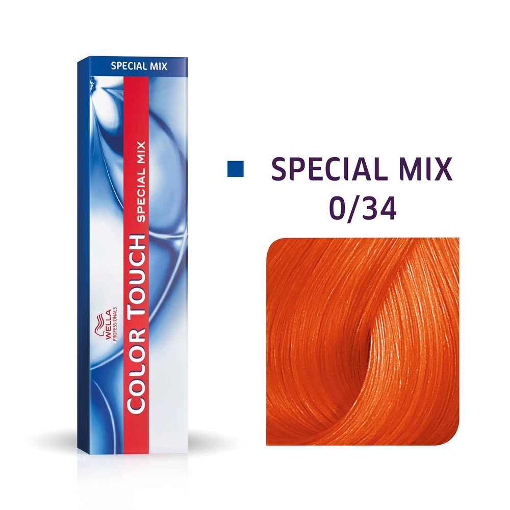 Wella Professionals Color Touch Special Mix Ammonia-Free – Semi-Permanent Hair Dye for Women, 0/34 Golden Red, 60 ml