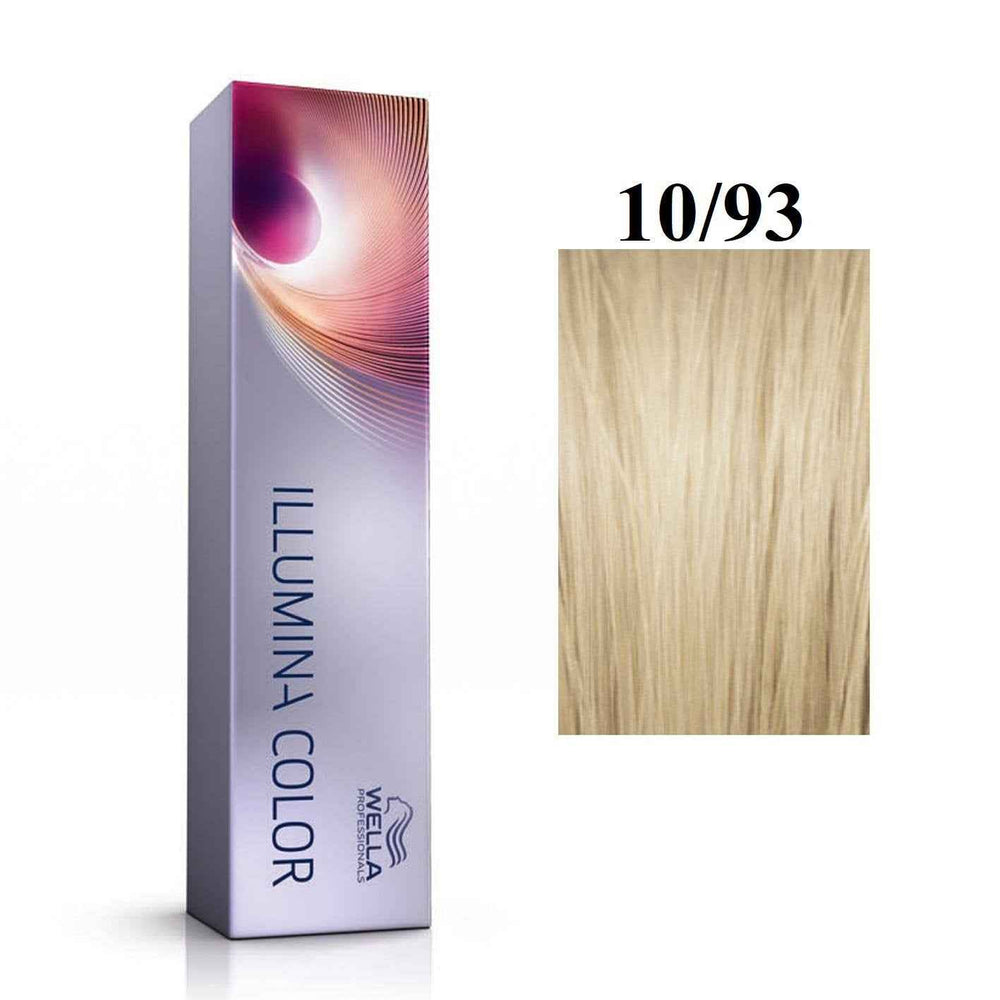 Wella Professionals Illumina Color – Permanent Hair Dye for Women, 10/93 Bright Light Blonde Pearly Gold, 60 ml