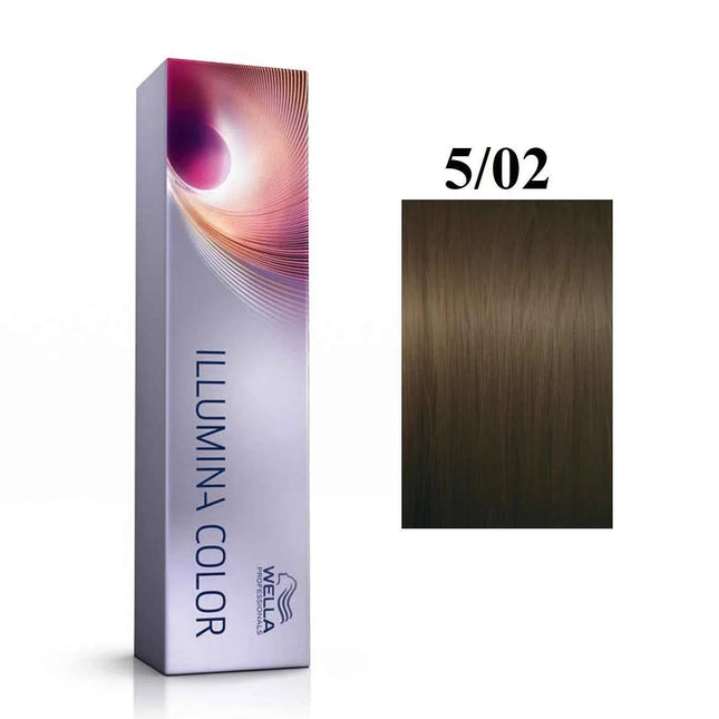 Wella Professionals Illumina Color – Permanent Hair Dye for Women, 5/02 Matte Natural Light Chestnut, 60 ml