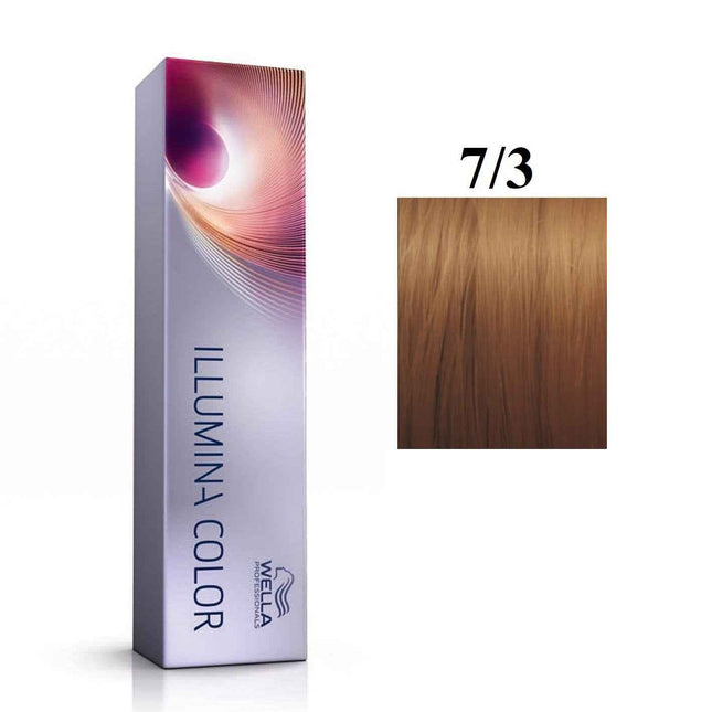 Wella Professionals Illumina Color – Permanent Hair Dye for Women, 7/3 Golden Medium Blond, 60 ml