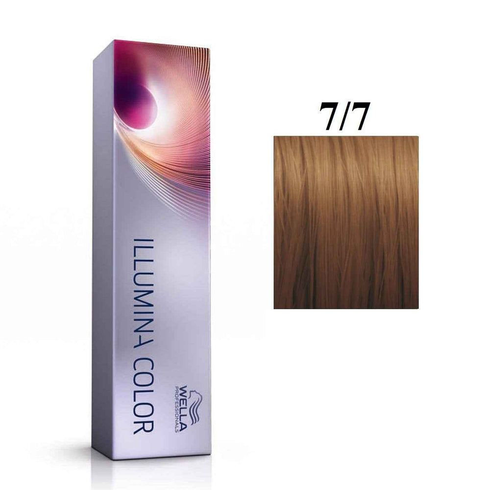 Wella Professionals Illumina Color – Permanent Hair Dye for Women, 7/7 Medium Brown Blonde, 60 ml