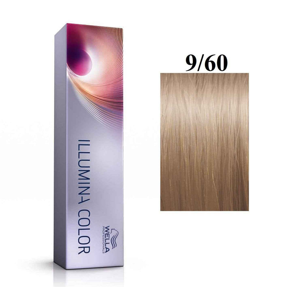 Wella Professionals Illumina Color – Permanent Hair Dye for Women, 9/60 Bright Blonde Natural Violet, 60 ml