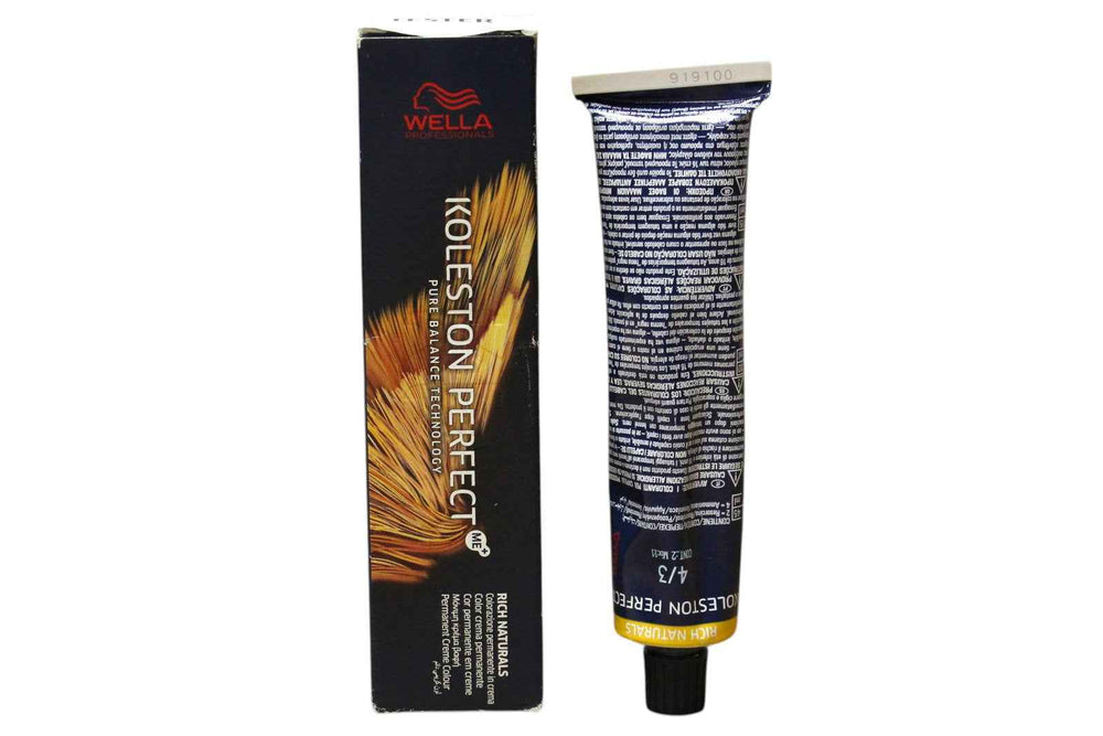 Wella Professionals Koleston Perfect Me+ – Permanent Hair Dye for Women, 4/3 Medium Chestnut Golden, 60 ml Tester