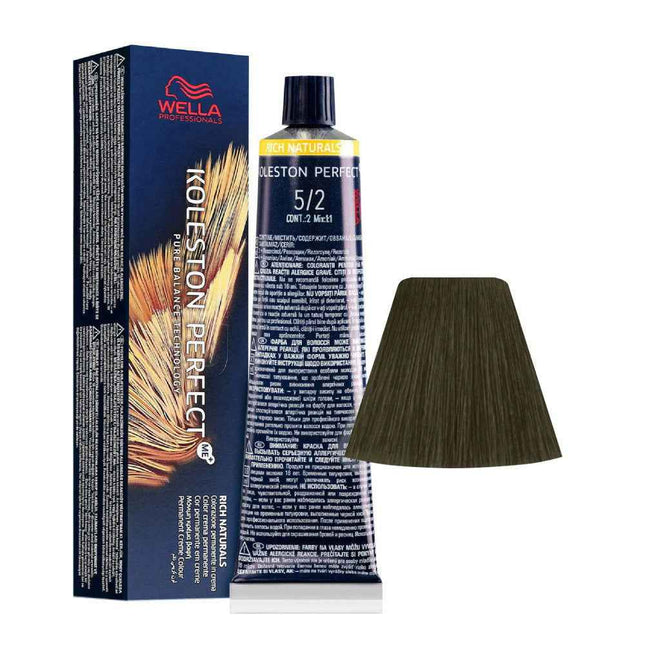 Wella Professionals Koleston Perfect Me+ – Permanent Hair Dye for Women, 5/2 Matte Light Chestnut, 60 ml Tester