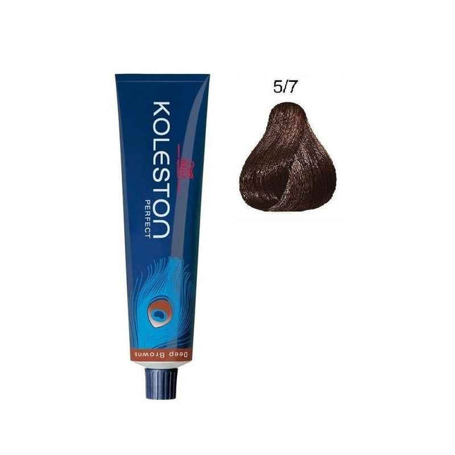 Wella Professionals Koleston Perfect – Permanent Hair Dye for Women, 5/7 Light Brown Brown, 60 ml