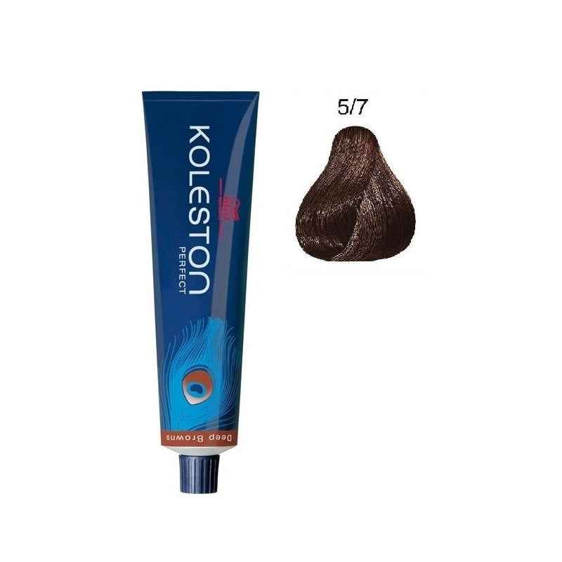 Wella Professionals Koleston Perfect – Permanent Hair Dye for Women, 5/7 Light Brown Brown, 60 ml