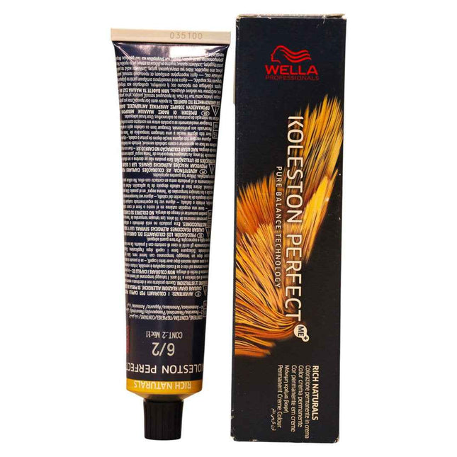 Wella Professionals Koleston Perfect Me+ – Permanent Hair Dye for Women, 6/2 Dark Blonde Matte, 60 ml Tester