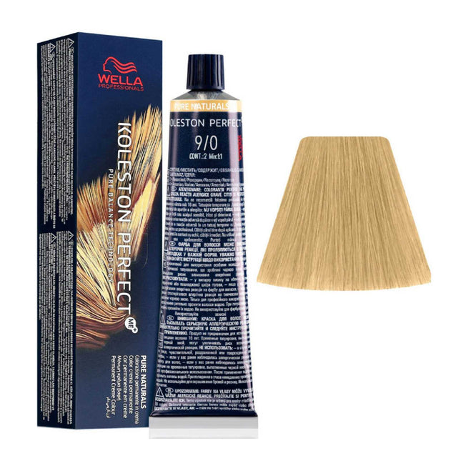 Wella Professionals Koleston Perfect Me+ – Permanent Hair Dye for Women, 9/0 Lightest Natural Blonde, 60 ml