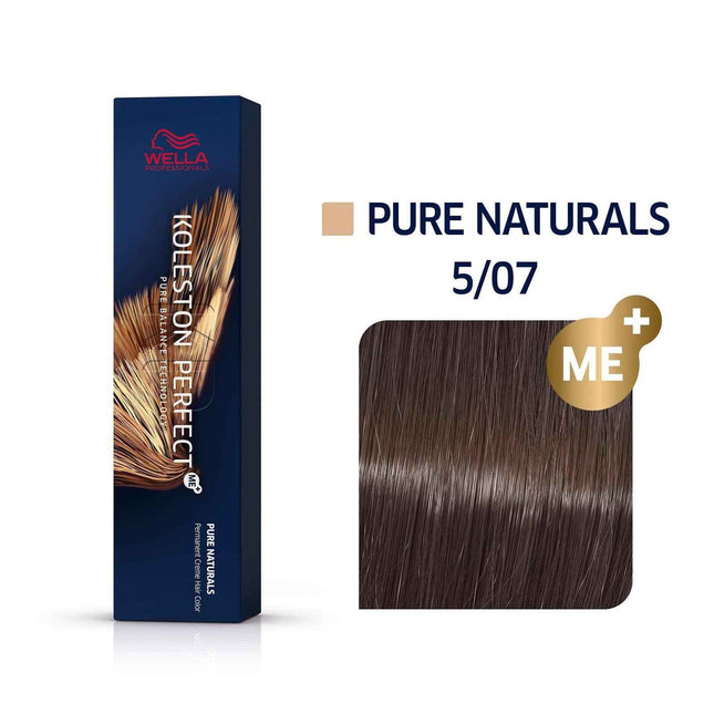 Wella Professionals Koleston Perfect Me+ – Permanent Hair Dye for Women, 5/07 Light Chestnut Natural Brown, 60 ml