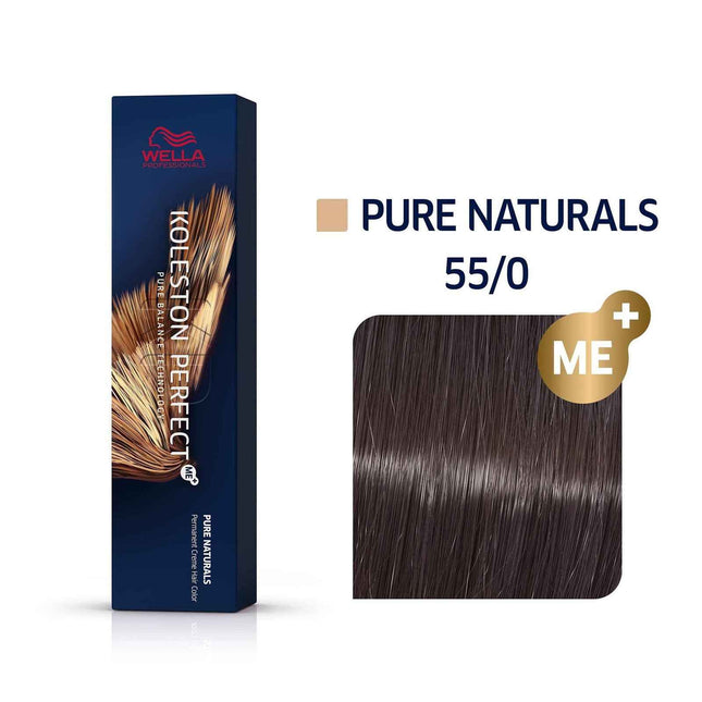 Wella Professionals Koleston Perfect Me+ – Permanent Hair Dye for Women, 55/0 Light Chestnut Natural Intense, 60 ml