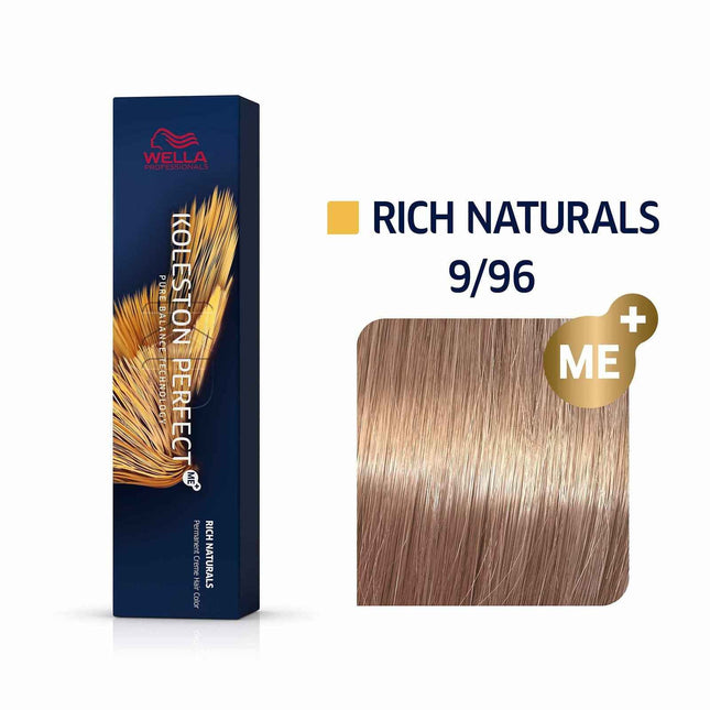 Wella Professionals Koleston Perfect Me+ – Permanent Hair Dye for Women, 8/74 Light Blond Chestnut Red, 60 ml