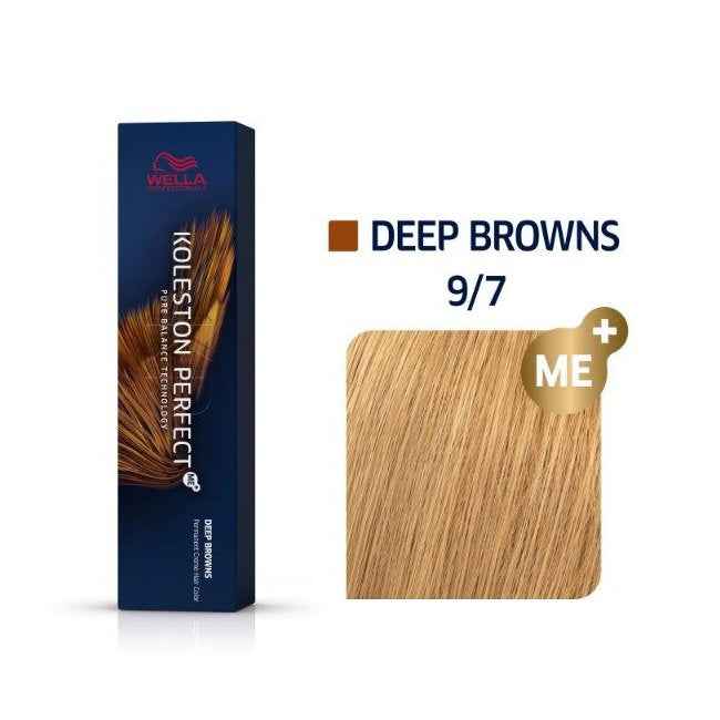Wella Professionals Koleston Perfect Me+ – Permanent Hair Dye for Women, 9/7 Bright Blond Chestnut, 60 ml