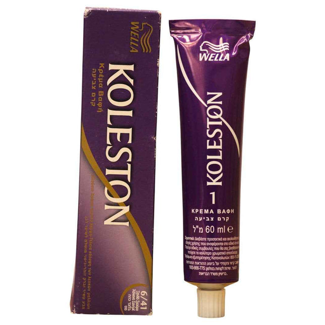 Wella Professionals Koleston Perfect Me+ Vegan – Permanent Hair Dye for Women, 6/41 Dark Blonde/Red Ash, 60 ml Tester