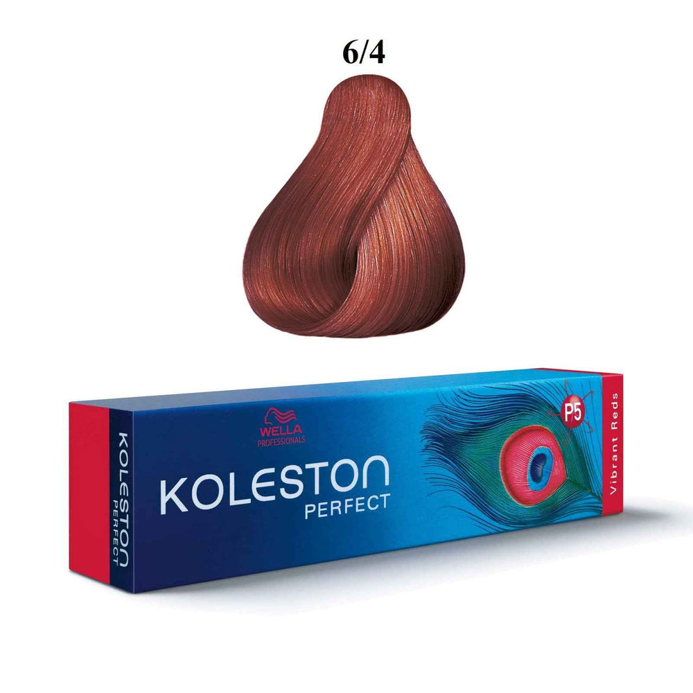 Wella Professionals Koleston Perfect – Permanent Hair Dye for Women, 6/4 Dark Blonde Red, 60 ml