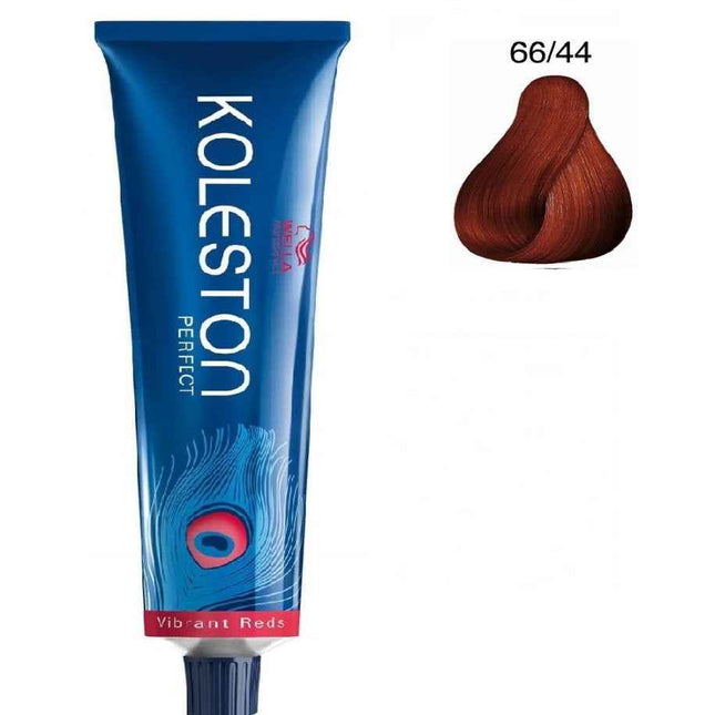 Wella Professionals Koleston Perfect – Permanent Hair Dye for Women, 66/44 Dark Blonde Intense Red, 60 ml