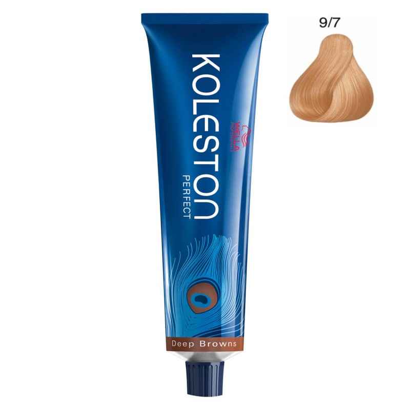 Wella Professionals Koleston Perfect – Permanent Hair Dye for Women, 9/7 Very Light Brown Blonde, 60 ml