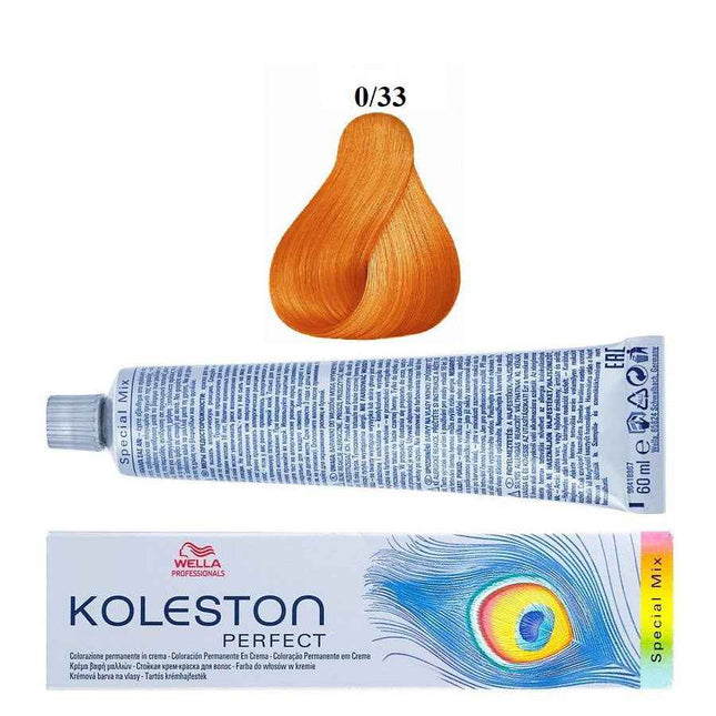Wella Professionals Koleston Perfect Special Mix – Permanent Hair Dye for Women, 0/33 Intense Golden, 60 ml