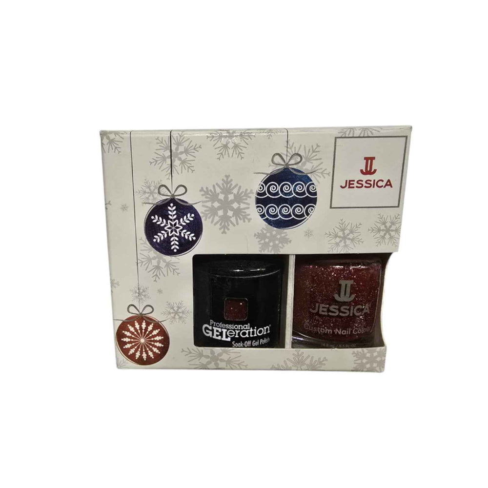 Jessica Winter Set Jessica: Custom Colors Nail Polish Purple Lust – 14.8 ml + Professional GELeration for Women, Semi-Permanent Nail Polish, Purple Lust, 15 ml
